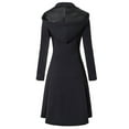 thumbnail image 3 of Mikilon Women Solid Double Breasted Button Front Style Plus Size Coat Tops, 3 of 3