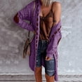 thumbnail image 2 of Vedolay Women's Cardigan Sweaters Long Knitted Sweater Plus Size Loose Cardigan Purple,L, 2 of 5