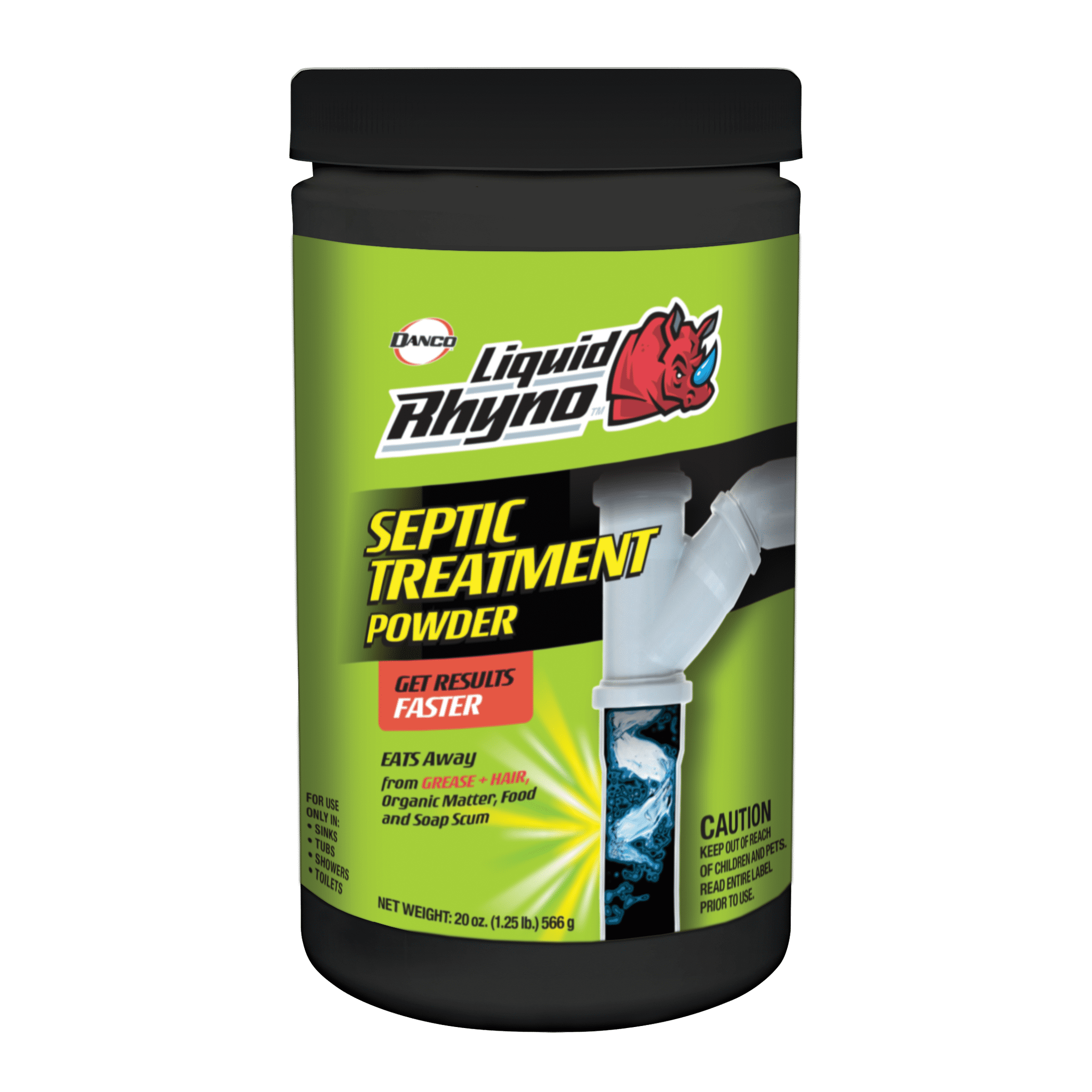 (2 pack) Liquid Rhyno 20 oz. Septic Maintenance Treatment Powder, 25 Doses, 1-Pack (10965)