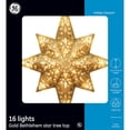 thumbnail image 3 of GE Holiday Classics 11-inch 16-Light Gold Glittered Bethlehem Star Tree Top, 3 of 3