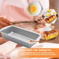 thumbnail image 2 of Xingzhi Loaf Pan Non-stick Carbon Steel Toast Tray Kitchen Bakery Seamless Baking Mold, 5 Inch, Silver, Rectangular, 2 of 5