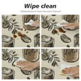 thumbnail image 4 of JRXY Coffee Theme Round Fitted Table Cover for Dining Tables,Elastic Edged Tablecloth Hot Coffee and Beans Retro Cup Waterproof Tables Cover Cloths for Kitchen Dinner,Party,Events White, 4 of 7
