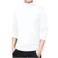 thumbnail image 6 of guisaled Mens Turtleneck Long Sleeve Shirts Big and Tall Casual Slim Fit Solid Classic Basic Tops Knitted Lightweight Crewneck Sweaters Clothing, 6 of 6
