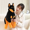 thumbnail image 5 of Kitem Sitting Doberman Pinscher Plush Toy Cute Soft Fluffy PP Cotton Stuffed Dog Animal Plushie Kids Comfort Toy Doll Home Decoration Girlfriend Birthday Gift, 5 of 13