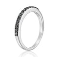 thumbnail image 2 of Vir Jewels 1/5 CTTW Black Diamond Wedding Band for Women in .925 Sterling Silver Prong Round, 2 of 8