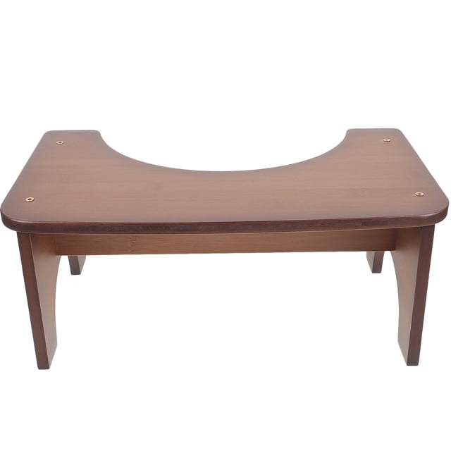 OULII 1Pcs Bathroom Stool for Toilet Multi-functional Bamboo 14.6x7.9x6.7in