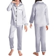 thumbnail image 4 of Niñas Ropa Color Sólido Manga Larga Traje de Hogar 60% Algodón 40% Lino, Invierno Bebé Niños Ropa Conjunto para Niño Pequeño, 4 of 6