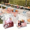 thumbnail image 6 of 50 Pack Clear Plastic Gift Bags with Handles, Reusable PVC Gift Bags with Buttons, Transparent Goodie Bags for Party Favors, Weddings, Birthdays, Baby Showers, Treats and Small Gifts, 6 of 6