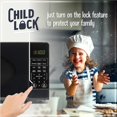 thumbnail image 4 of Nostalgia Modern Retro Countertop Microwave Oven - 700-Watt - 0.7 cu ft - 12 Pre-Programmed Cooking Settings - Digital Clock - Kitchen Appliances - Black, 4 of 5