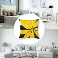 thumbnail image 5 of nygtbtfer Decorative Throw Pillow Cover Indoor Outdoor Water Resistant Canvas Vivid Yellow Grey Black Blooming Flower Set of 2 White, 5 of 7