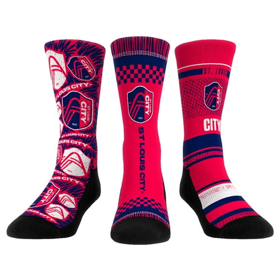 Youth Rock Em Socks St. Louis City SC Three-Pack Crew Socks Set