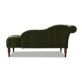 thumbnail image 5 of Maklaine Modern Tufted Roll Arm Chaise Lounge Olive Green Velvet, 5 of 15