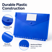 Binder Folders Plastic Binder Pocket Organizer File Folder for School Home Office Supplies 12 Pack