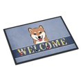 thumbnail image 1 of "Caroline's Treasures BB1411JMAT Shiba Inu Tapete de bienvenida para interiores o exteriores, 24 x 36", multicolor " Caroline's Treasures BB1411JMAT, 1 of 1