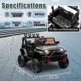 thumbnail image 3 of Xuanlur 24V Ride On Car for Kids, 24V Kids Electric Vehicles w/ 400W Motor, Remote Control, USB, 4 Wheel Suspension, Bluetooth, Power Display, Battery Powered Ride on Toys for Boys Girls (Black), 3 of 7