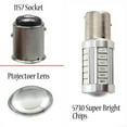 thumbnail image 5 of UHUSE 4pcs 33LED Canbus Rear Brake Light Bulb DRL Lamp 1157 BAY15D P21/5W 5630 Red, 5 of 6