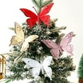 thumbnail image 3 of Glittering Butterfly Christmas Tree Clip On Ornament - 6.5 Inch Realistic 3D Sparkling Butterfly Decor with Metal Clip for Xmas Tree Decorations, Wedding, Party, Festival, Home & Gift Ideas, 3 of 8