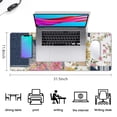 thumbnail image 5 of Long Mouse Pads for Desk,Pioneer Flower Floral Print Pattern Desk Mats on Top Of Desks, Desk Mouse Pad Extra Large with 3mm Non-Slip Base and Stitched Edge for Gaming,Office,Work,Home 31.5"x11.8", 5 of 6
