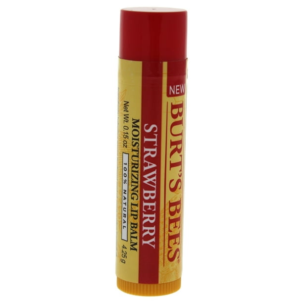 Strawberry Moisturizing Lip Balm by Burts Bees for Unisex 0.15 oz Lip