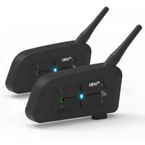 EJEAS V7 7 Riders Motorcycle Bluetooth Intercom CVC Noise Reduction  2-Way Waterproof Motorcycle Motorbike Headset 2Pc