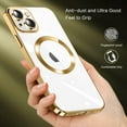 thumbnail image 6 of Designed for iPhone 14 Case [Compatible with MagSafe Charger&Wallet ] Ultra Clear Shockproof Protective Cell Phone Cover Non-Yellowing Flexible Thin Covers-Gold, 6 of 7