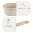 thumbnail image 3 of WHAMVOX Butter Melting Pot Small Sauce Pan Metal Oil Heating Pot Milk Warmer with Wood Handle, 3 of 8