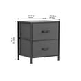 thumbnail image 3 of Mainstays 2 Drawer Fabric Nightstand, Grey, 3 of 6