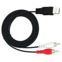 USB 2.0 Male To 2RCA Male Sound Video Cord Adapter For TV/PC Auxiliary Converter