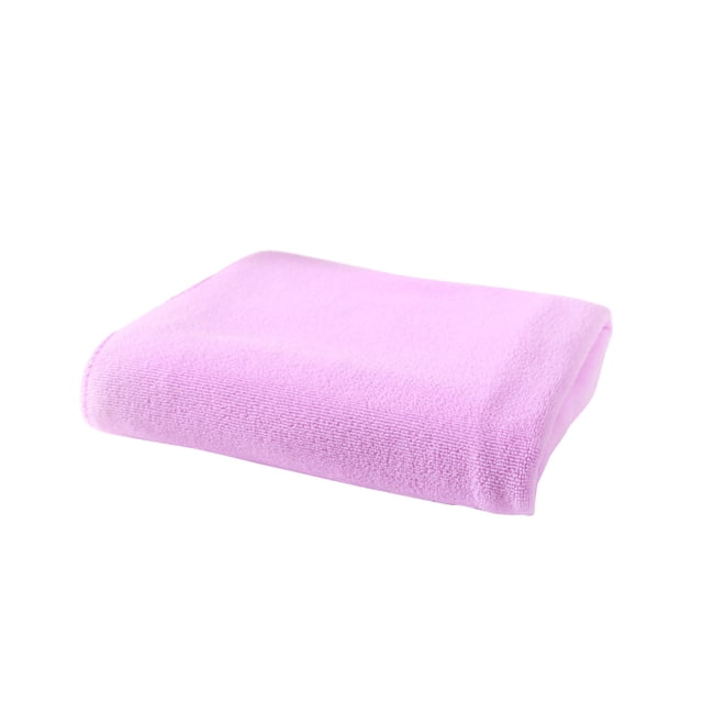 Toallas de microfibra absorbentes de agua Toallita Paño de limpieza multiusos para bañarse Secado de cabello Limpieza facial Limpieza de autos 30x70cm (Púrpura claro)