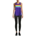 thumbnail image 2 of LA Thread Women's Rainbow Graphic Tulip Tank Top, 2 of 5