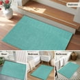 thumbnail image 6 of Bathroom Rugs 2x3 Ft, Vintage Teal Green Non Slip Area Rugs for Kitchen Bedroom Entryway, Farmhouse Retro Solid Color Linen Texture Washable Carpet Runner Rug Floor Mats for Bedroom Home Decor, 6 of 9