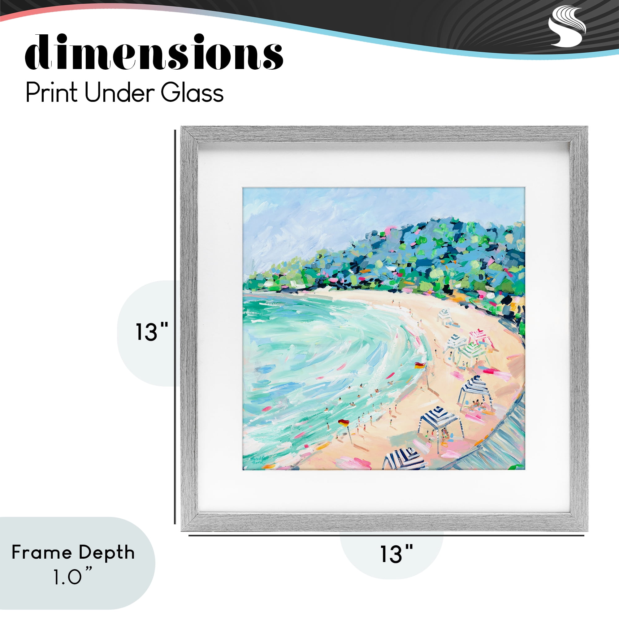 Stupell Industries Good Times Noosa Beach Gray Framed Print Under Glass, design by Meredith Howse