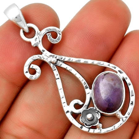 Natural Lavender Jade 925 Sterling Silver Pendant Jewelry P-1714 SDP131874