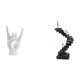thumbnail image 1 of Estatua del gesto de la roca,Figuras de estatuas de dedos con gestos de música rock,Estatua de escalera,Estatua de escalera de libros para trepar,decoración artística,Escultura de escaleras, 1 of 8