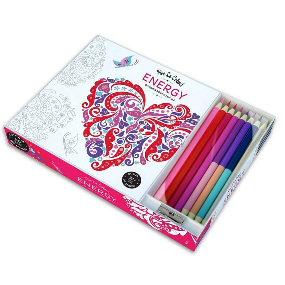 Vive Le Color! Energy (Adult Coloring Book and Pencils) Color Therapy