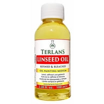 TERLANS Linseed Oil Refined, 3.38 Fl. Oz (100 ml) | Natural Oil Paint Thinner | Wood Preserver