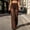 Coffee, variant on Fengqque Women Sheer Lace Flare Pants High Elastic Waist Built In Stretch Lining Slim Full Length See Through Layered Trousers White XL