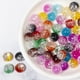 thumbnail image 2 of 50 piezas/lote de cuentas de cristal agrietadas redondas de dos colores de 8, 10 y 12 mm para hacer joyas, cuentas espaciadoras sueltas para bricolaje, 2 of 5