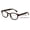Red Cedar, variant on V.W.E. Progressive Multifocus Round Reading Glasses – Tri-Focal Clear Reader - Wood Grain Printed 7027 +1.50