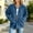 Blue, variant on Women's Corduroy Zip Up Long Sleeve Loose Pocket Jacket Casual for Fitness Yoga Sports and Daily Streetwear White XL