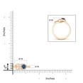 thumbnail image 4 of ANGARA Natural Solitaire London Blue Topaz Infinity Knot Ring in 14K Rose Gold for Women (Size-4mm) | November Birthstone Jewelry for Women | London Blue Topaz Ring (Ring Size - 8.5), 4 of 9