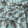 thumbnail image 5 of Ambesonne Cat Valance Pack of 2, Grey Kitten Portrait Pattern, 54"X12", Pale Blue and Grey, 5 of 5