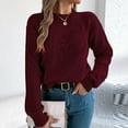 thumbnail image 7 of Women Crewneck Sweater Pullover Tops Long Sleeve Loose Fit Shirt Casual Fall Outfits 2025 Halloween Costumes, 7 of 7