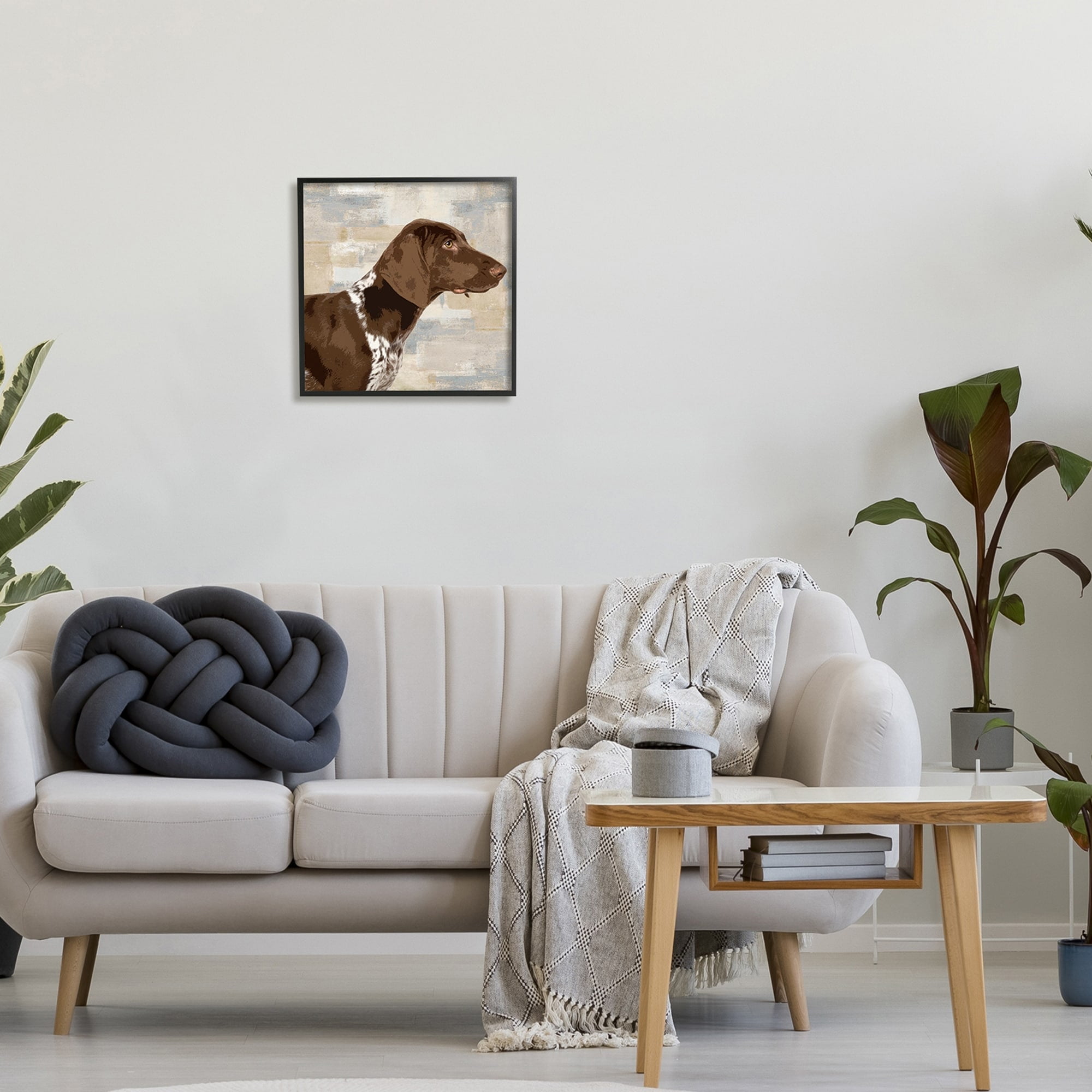 Stupell Industries Gazing Pointer Dog Vintage Dog Portrait,17 x 30, Design by Keri Rodgers