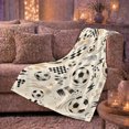 thumbnail image 6 of Energetic Soccer Balls Motion Lines Playful Art, Playful Artistic Scene, Warm Flannel Blanket for Home Library and Reading Nook, Art Lovers Thanksgiving Gift, Artistic Home Decor, 6 of 9