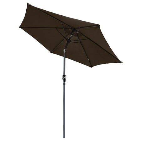 Patioumbrellas Yescom 8ft Outdoor Garden Patio Aluminium Parasol 6-Rib Market Table Umbrella Crank Tilt ()