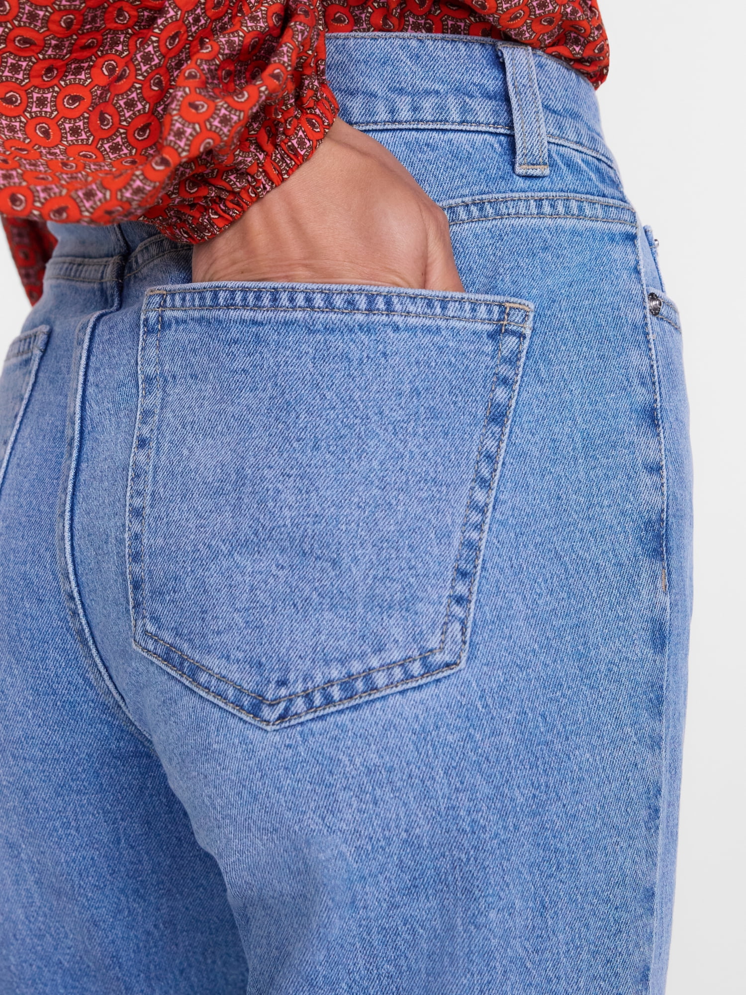 Scenario Women's High Rise Straight Leg Jeans, 30" Regular, 28" Short Inseam, Sizes 0-20, 10S-16S