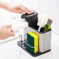 thumbnail image 4 of Dispensador de Jabón de Cocina con Soporte para Esponja, Organizador de de Acero Inoxidable, Dispensador de Jabón para Platos A Prueba de Óxido, 4 of 6