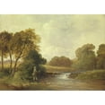 thumbnail image 2 of William Jones 24x18 Gold Ornate Framed and Double Matted Museum Art Print Titled - Fishing- Playing a Fish, 2 of 4