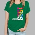 thumbnail image 2 of YHAJDS Women's Short Sleeve Tops 1985 Letter Print Round Neck Loose Casual Summer Tee, 2 of 5